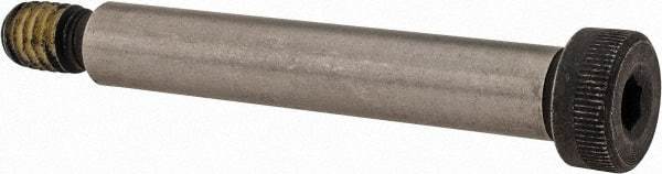 Value Collection - 3/8" Shoulder Diam x 2-1/4" Shoulder Length, 5/16-18 UNC, Hex Socket Shoulder Screw - 4140 Alloy Steel with Nylon Locking Patch, 1/4" Head Height x 9/16" Head Diam - Makers Industrial Supply