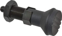 Gibraltar - M16x1.5, 23mm Thread Length, 8mm Plunger Diam, Lockout Knob Handle Indexing Plunger - Plunger Style D, 26mm Body Length, 74mm OAL, Steel - Makers Industrial Supply