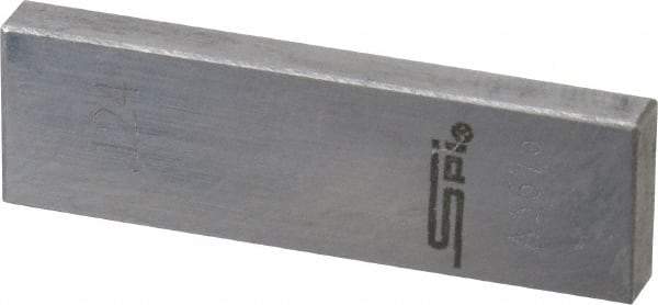 SPI - 0.124" Rectangular Steel Gage Block - Accuracy Grade AS-1, Includes NIST Traceability Certification - Makers Industrial Supply