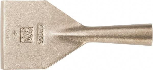 Ampco - Stiff Aluminum Bronze Alloy Chisel Scraper - 3" Blade Width x 1-1/2" Blade Length - Makers Industrial Supply