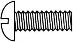 Made in USA - 3/8-16 UNC, 2" Length Under Head Slotted Drive Machine Screw - Round Head, Brass, Uncoated, Without Washer - Makers Industrial Supply