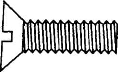 Value Collection - M6x1.00 Metric Coarse, 65mm OAL Slotted Drive Machine Screw - Flat Head, Grade 18-8 & A2 Stainless Steel, Uncoated, Without Washer - Makers Industrial Supply