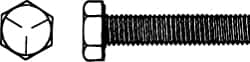 Made in USA - 3/8-24 UNF, 2" Length Under Head Hex Head Cap Screw - Fully Threaded, Grade 5 Steel, Zinc-Plated Finish, 9/16" Hex - Makers Industrial Supply