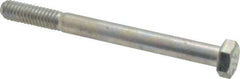 Made in USA - 5/16-18 UNC, 3-1/2" Length Under Head Hex Head Cap Screw - Partially Threaded, Grade 5 Steel, Zinc-Plated Finish, 1/2" Hex - Makers Industrial Supply