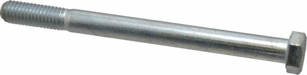 Made in USA - 1/2-13 UNC, 6" Length Under Head Hex Head Cap Screw - Partially Threaded, Grade 5 Steel, Zinc-Plated Finish, 3/4" Hex - Makers Industrial Supply