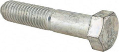 Made in USA - 9/16-12 UNC, 2-3/4" Length Under Head Hex Head Cap Screw - Partially Threaded, Grade 5 Steel, Zinc-Plated Finish, 13/16" Hex - Makers Industrial Supply