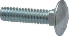 Value Collection - 1/4-20 UNC 1" Length Under Head, Standard Square Neck, Carriage Bolt - Grade 2 Steel, Zinc-Plated Finish - Makers Industrial Supply