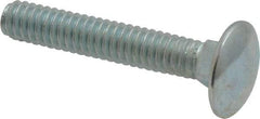 Value Collection - 1/4-20 UNC 1-1/2" Length Under Head, Standard Square Neck, Carriage Bolt - Grade 2 Steel, Zinc-Plated Finish - Makers Industrial Supply