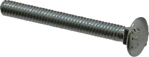 Value Collection - 1/4-20 UNC 2-1/4" Length Under Head, Standard Square Neck, Carriage Bolt - Grade 2 Steel, Zinc-Plated Finish - Makers Industrial Supply