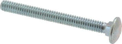 Value Collection - 1/4-20 UNC 2-1/2" Length Under Head, Standard Square Neck, Carriage Bolt - Grade 2 Steel, Zinc-Plated Finish - Makers Industrial Supply