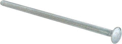 Value Collection - 1/4-20 UNC 6" Length Under Head, Standard Square Neck, Carriage Bolt - Grade 2 Steel, Zinc-Plated Finish - Makers Industrial Supply