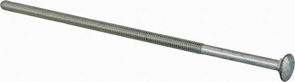 Value Collection - 1/4-20 UNC 8" Length Under Head, Standard Square Neck, Carriage Bolt - Grade 2 Steel, Zinc-Plated Finish - Makers Industrial Supply