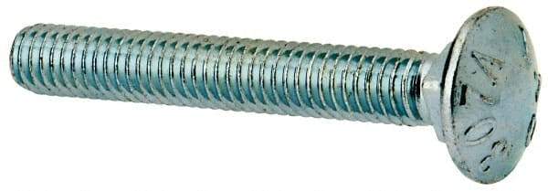 Value Collection - 5/16-18 UNC 2-1/4" Length Under Head, Standard Square Neck, Carriage Bolt - Grade 2 Steel, Zinc-Plated Finish - Makers Industrial Supply