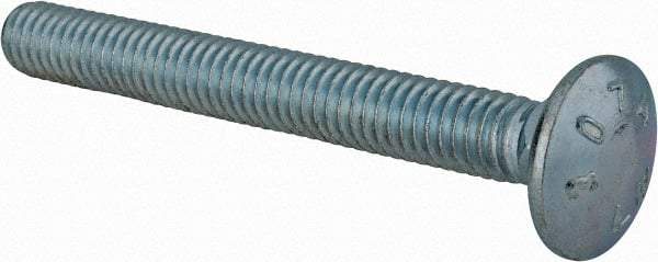 Value Collection - 5/16-18 UNC 2-3/4" Length Under Head, Standard Square Neck, Carriage Bolt - Grade 2 Steel, Zinc-Plated Finish - Makers Industrial Supply