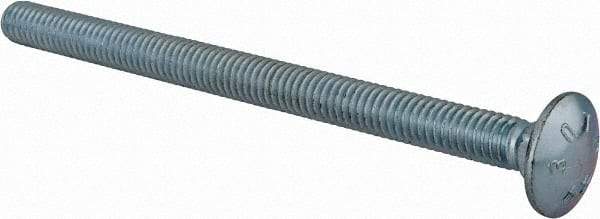 Value Collection - 5/16-18 UNC 4-1/2" Length Under Head, Standard Square Neck, Carriage Bolt - Grade 2 Steel, Zinc-Plated Finish - Makers Industrial Supply