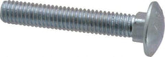 Value Collection - 3/8-16 UNC 2-1/4" Length Under Head, Standard Square Neck, Carriage Bolt - Grade 2 Steel, Zinc-Plated Finish - Makers Industrial Supply