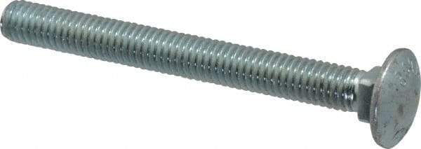 Value Collection - 3/8-16 UNC 3-1/2" Length Under Head, Standard Square Neck, Carriage Bolt - Grade 2 Steel, Zinc-Plated Finish - Makers Industrial Supply