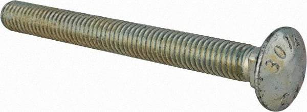 Value Collection - 3/8-16 UNC 3-3/4" Length Under Head, Standard Square Neck, Carriage Bolt - Grade 2 Steel, Zinc-Plated Finish - Makers Industrial Supply