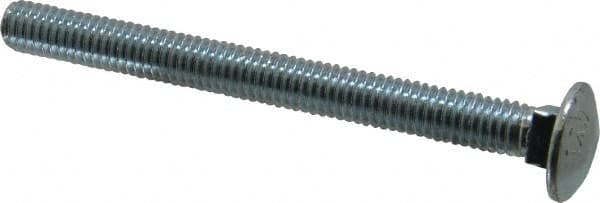 Value Collection - 3/8-16 UNC 4" Length Under Head, Standard Square Neck, Carriage Bolt - Grade 2 Steel, Zinc-Plated Finish - Makers Industrial Supply