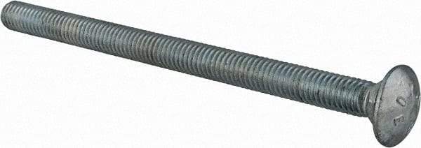 Value Collection - 3/8-16 UNC 5-1/2" Length Under Head, Standard Square Neck, Carriage Bolt - Grade 2 Steel, Zinc-Plated Finish - Makers Industrial Supply