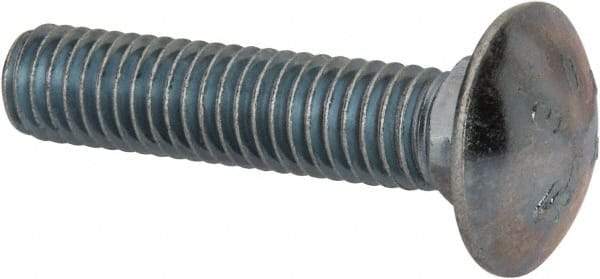 Value Collection - 7/16-14 UNC 2" Length Under Head, Standard Square Neck, Carriage Bolt - Grade 2 Steel, Zinc-Plated Finish - Makers Industrial Supply