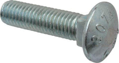 Value Collection - 1/2-13 UNC 2" Length Under Head, Standard Square Neck, Carriage Bolt - Grade 2 Steel, Zinc-Plated Finish - Makers Industrial Supply