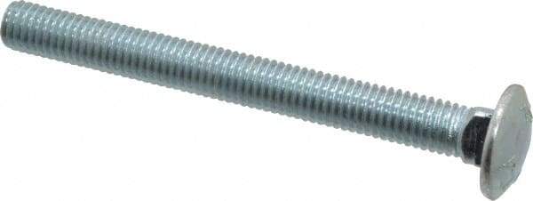 Value Collection - 1/2-13 UNC 5" Length Under Head, Standard Square Neck, Carriage Bolt - Grade 2 Steel, Zinc-Plated Finish - Makers Industrial Supply