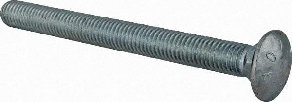 Value Collection - 1/2-13 UNC 5-1/2" Length Under Head, Standard Square Neck, Carriage Bolt - Grade 2 Steel, Zinc-Plated Finish - Makers Industrial Supply