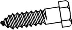 Value Collection - 3/8" Screw, 9" Length Under Head, Steel, Hex Head Lag Screw - Hot Dipped Galvanized, Grade 2 - Makers Industrial Supply