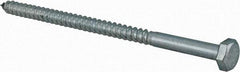 Value Collection - 1/4" Screw, 4-1/2" Length Under Head, Steel, Hex Head Lag Screw - Zinc Plated, Grade 2 - Makers Industrial Supply