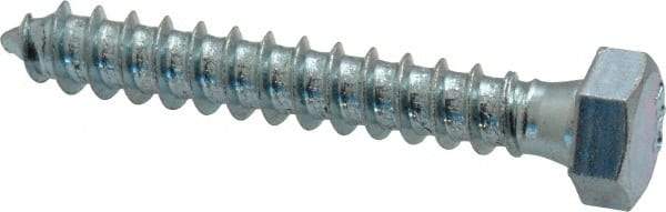 Value Collection - 3/8" Screw, 2-1/2" Length Under Head, Steel, Hex Head Lag Screw - Zinc Plated, Grade 2 - Makers Industrial Supply