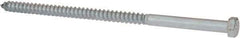 Value Collection - 3/8" Screw, 8" Length Under Head, Steel, Hex Head Lag Screw - Zinc Plated, Grade 2 - Makers Industrial Supply