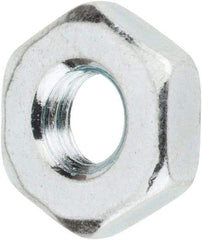 Value Collection - #10-32 UNF Steel Right Hand Machine Screw Hex Nut - 3/8" Across Flats, 1/8" High, Zinc-Plated Finish - Makers Industrial Supply