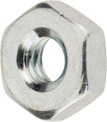 Value Collection - #12-24 UNC Steel Right Hand Machine Screw Hex Nut - 7/16" Across Flats, 5/32" High, Zinc-Plated Finish - Makers Industrial Supply