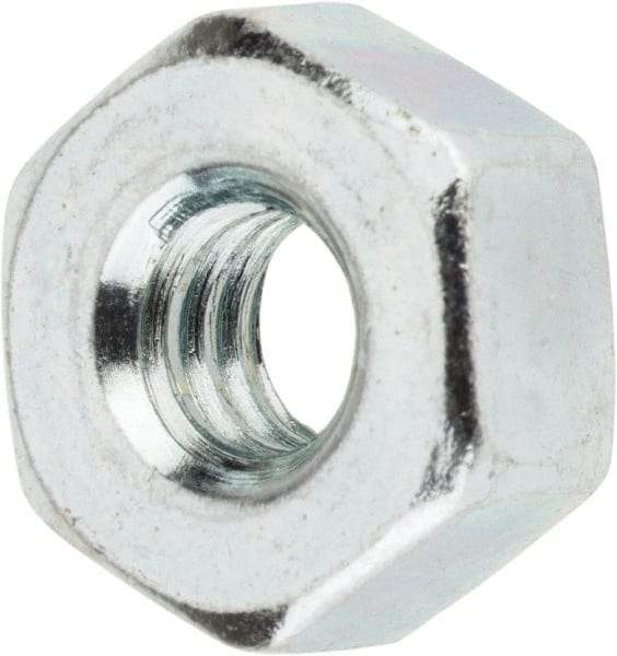 Value Collection - 1/4-20 UNC Steel Right Hand Heavy Hex Nut - 1/2" Across Flats, 0.2344" High, Zinc-Plated Finish - Makers Industrial Supply