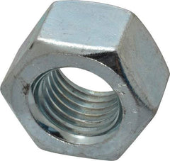 Value Collection - 1-8 UNC Steel Right Hand Heavy Hex Nut - 1-5/8" Across Flats, 0.9844" High, Zinc-Plated Finish - Makers Industrial Supply