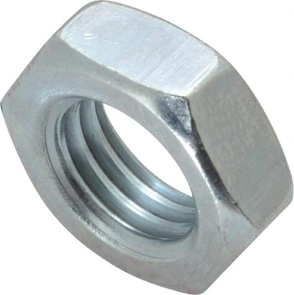 Value Collection - 3/4-10 UNC Steel Right Hand Hex Jam Nut - 1-1/8" Across Flats, 0.4219" High, Zinc-Plated Finish - Makers Industrial Supply