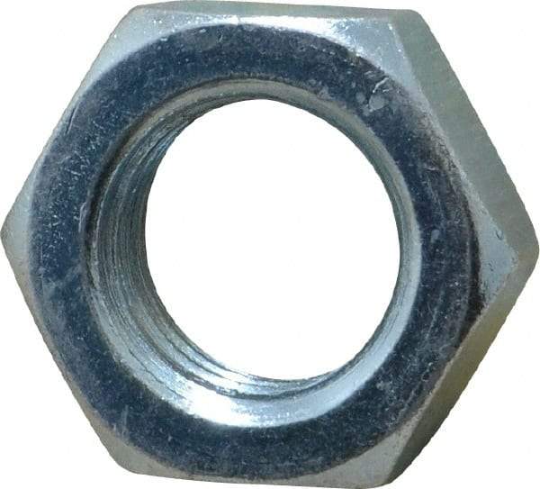 Value Collection - 1-8 UNC Steel Right Hand Hex Jam Nut - 1-1/2" Across Flats, 0.5469" High, Zinc-Plated Finish - Makers Industrial Supply