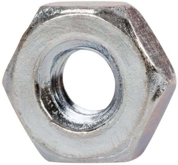 Value Collection - 7/16-20 UNF Steel Right Hand Hex Jam Nut - 11/16" Across Flats, 1/4" High, Zinc-Plated Finish - Makers Industrial Supply