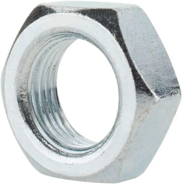 Value Collection - 5/8-18 UNF Steel Right Hand Hex Jam Nut - 15/16" Across Flats, 3/8" High, Zinc-Plated Finish - Makers Industrial Supply