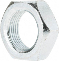 Value Collection - 1-14 UNF Steel Right Hand Hex Jam Nut - 1-1/2" Across Flats, 0.5469" High, Zinc-Plated Finish - Makers Industrial Supply