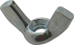 Value Collection - #6-32 UNC, Zinc Plated, Steel Standard Wing Nut - 0.72" Wing Span, 0.41" Wing Span - Makers Industrial Supply