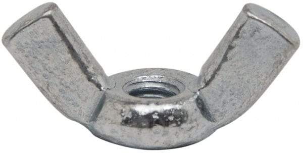 Value Collection - #8-32 UNC, Zinc Plated, Steel Standard Wing Nut - 0.91" Wing Span, 0.47" Wing Span - Makers Industrial Supply