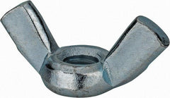 Value Collection - 7/16-14 UNC, Zinc Plated, Steel Standard Wing Nut - 1.94" Wing Span, 1" Wing Span - Makers Industrial Supply