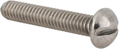 Value Collection - 1/4-20 UNC, 1-1/2" Length Under Head Slotted Drive Machine Screw - Round Head, Grade 18-8 Stainless Steel, Uncoated, Without Washer - Makers Industrial Supply