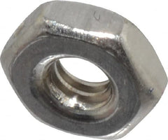 Value Collection - #2-56 UNC Stainless Steel Right Hand Machine Screw Hex Nut - 3/16" Across Flats, 1/16" High, Uncoated - Makers Industrial Supply