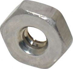 Value Collection - #6-32 UNC Stainless Steel Right Hand Machine Screw Hex Nut - 5/16" Across Flats, 7/64" High, Uncoated - Makers Industrial Supply