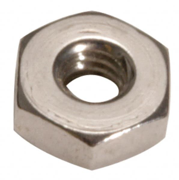 Made in USA - #6-32 UN Steel Right Hand Machine Screw Hex Nut - 5/16" Across Flats, 0.114" High, Cadmium-Plated Finish - Makers Industrial Supply