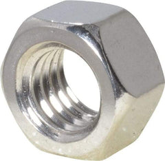 Value Collection - 3/8-16 UNC Stainless Steel Right Hand Hex Nut - 9/16" Across Flats, 21/64" High, Uncoated - Makers Industrial Supply