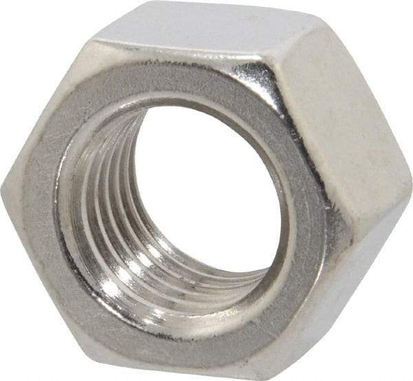 Value Collection - 1-8 UNC Stainless Steel Right Hand Hex Nut - 1-1/2" Across Flats, 55/64" High, Uncoated - Makers Industrial Supply